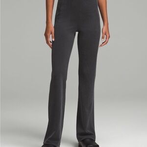lululemon charcoal ribbed Boot Cut flare Pants